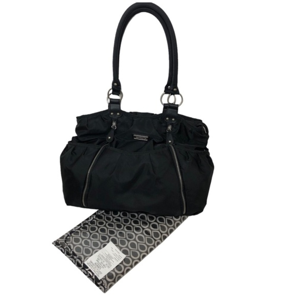 Carter's Nylon Black Multi Pocket Large Size Shoulder Diaper Bag & Changing Pad